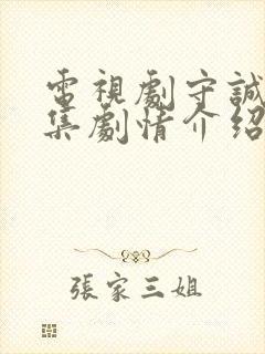 电视剧守诚者分集剧情介绍封面