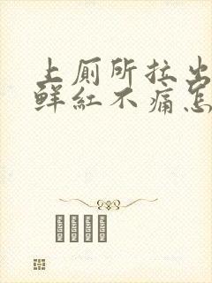 上厕所拉出血,鲜红不痛怎么办女生