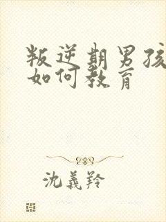 叛逆期男孩厌学如何教育封面