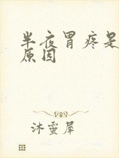 半夜胃疼是什么原因