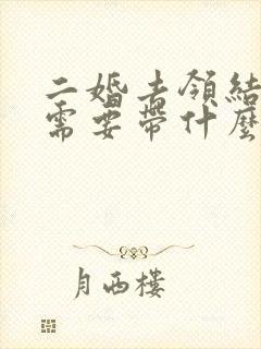 二婚去领结婚证需要带什么证件