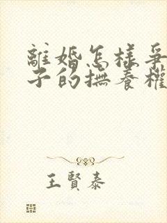 离婚怎样争夺孩子的抚养权