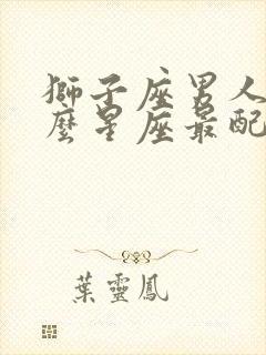 狮子座男人和什么星座最配