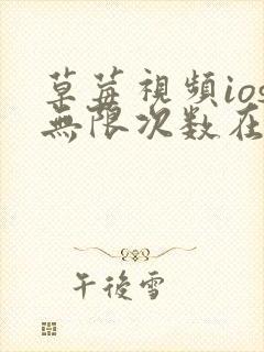 草莓视频ios无限次数在线观看