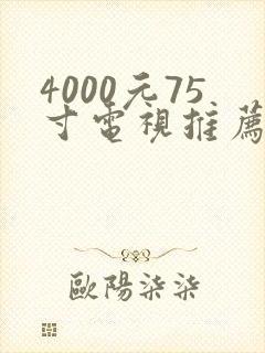 4000元75寸电视推荐封面