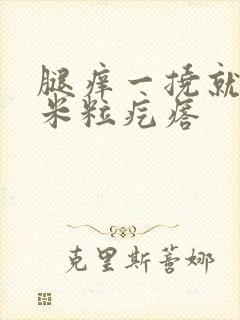 腿痒一挠就起小米粒疙瘩