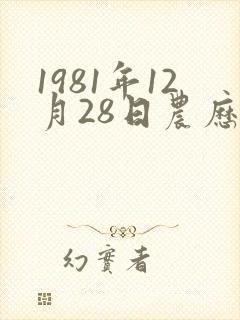 1981年12月28日农历的命运封面