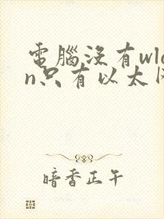 电脑没有wlan只有以太网