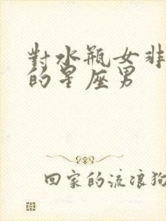 对水瓶女非常好的星座男封面