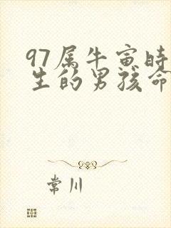 97属牛寅时出生的男孩命运