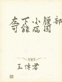 左下小腹部疼痛可能病因