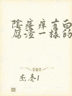 阴瘙痒有白色豆腐渣一样的东西