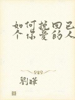 如何挽回已经一个你爱的人封面