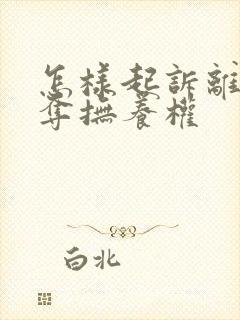 怎样起诉离婚争夺抚养权