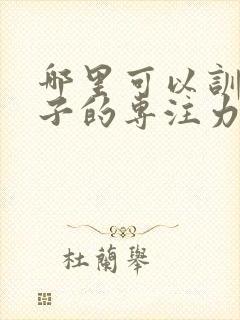 哪里可以训练孩子的专注力