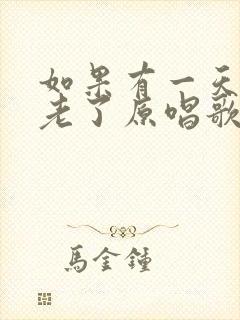 如果有一天我们老了原唱歌词