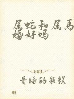 属蛇和属马的结婚好吗