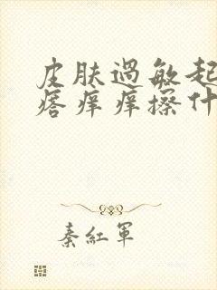 皮肤过敏起小疙瘩痒痒擦什么药好