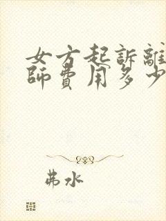 女方起诉离婚律师费用多少钱