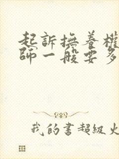 起诉抚养权请律师一般要多少钱