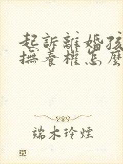 起诉离婚孩子的抚养权怎么判定