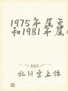 1975年属兔和1981年属鸡姻缘好吗封面