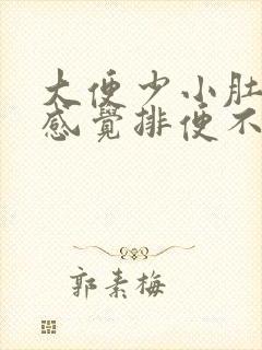 大便少小肚子胀感觉排便不通