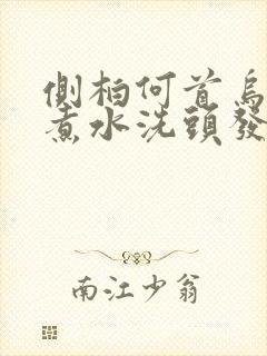 侧柏何首乌生姜煮水洗头发的用量