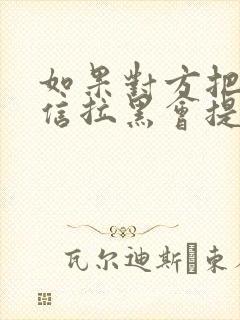 如果对方把你微信拉黑会提示什么