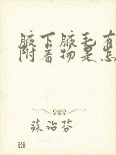 腋下腋毛有黄色附着物是怎么回事