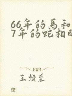 66年的马和77年的蛇相配吗