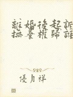 离婚后起诉孩子抚养权归谁