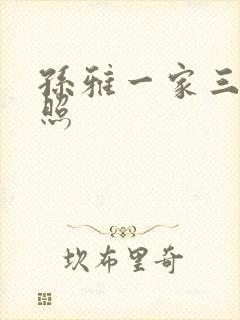 孙雅一家三口近照