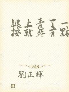 腿上青了一块一按就疼有点硬块