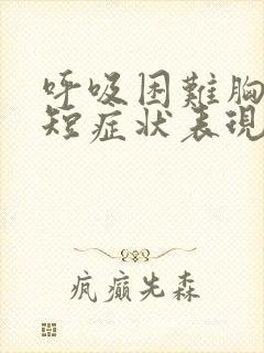 呼吸困难胸闷气短症状表现封面