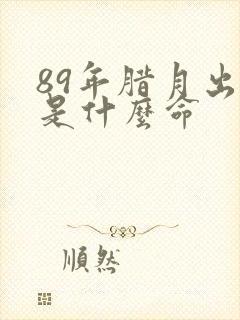 89年腊月出生是什么命封面