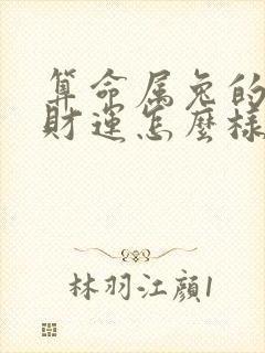 算命属兔的今年财运怎么样