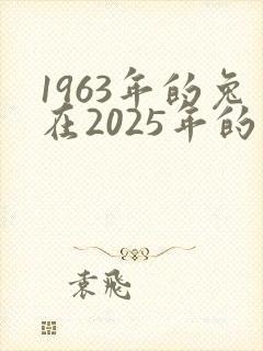 1963年的兔在2025年的运势怎么样