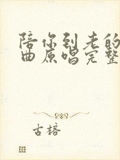 陪你到老的人歌曲原唱完整版