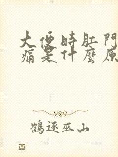 大便时肛门内疼痛是什么原因