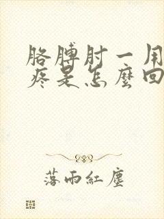 胳膊肘一用力就疼是怎么回事