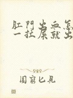 肛门出血怎么办一拉屎就出血还痒