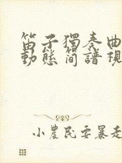 笛子独奏曲乡歌动态简谱视频