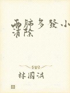 两肺多发小结节消除