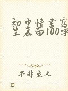 初中情书写给男生表白100字