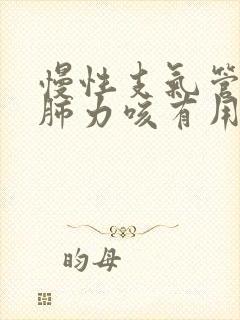 慢性支气管炎吃肺力咳有用吗