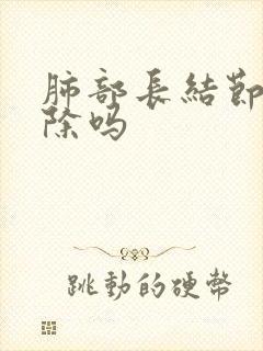 肺部长结节会消除吗封面