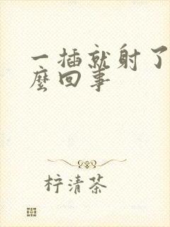 一插就射了是怎么回事