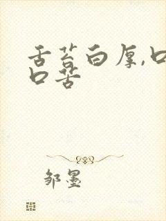 舌苔白厚,口干口苦