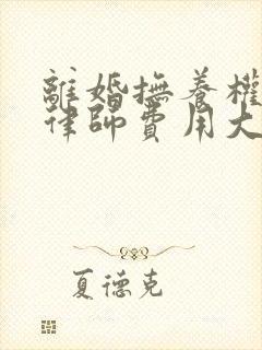 离婚抚养权起诉律师费用大概要多少